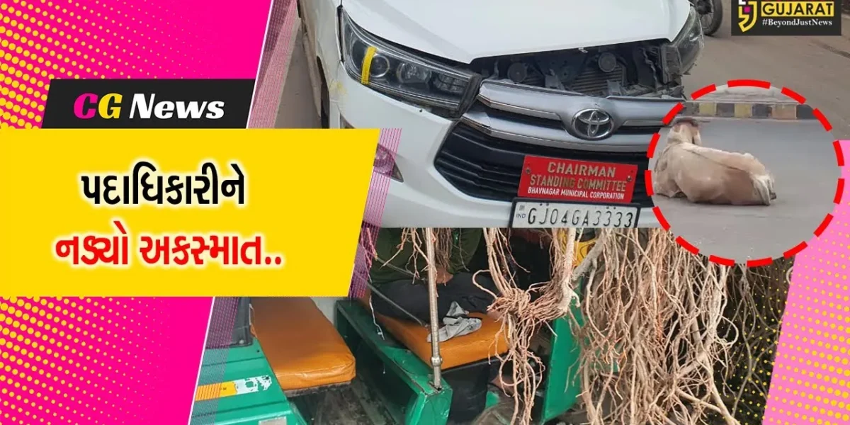 ભાવનગર : મહાનગરપાલિકાના સ્ટેન્ડિંગ કમિટીના ચેરમેનની કાર રિક્ષા સાથે અથડાઇ, રિક્ષા ચાલકને પહોચી ગંભીર ઇજાઓ….