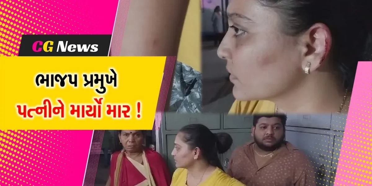 વડોદરા: માંજલપુર વોર્ડ નં-18ના BJPના પ્રમુખ પાર્થ પટેલ દ્વારા માર માર્યો હોવાનો પત્નીનો આક્ષેપ