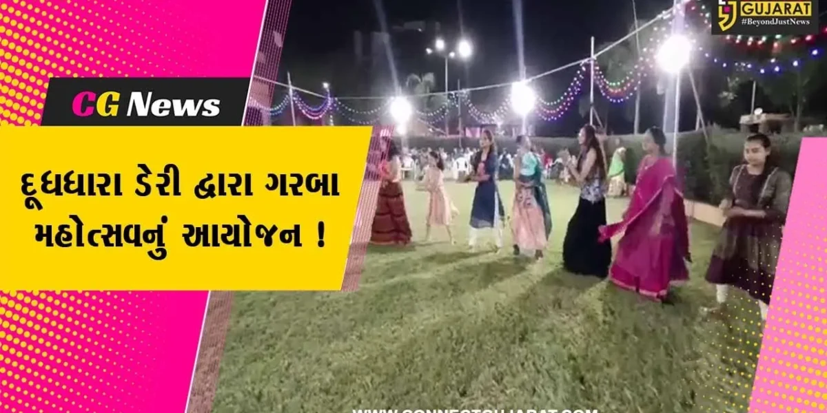 ભરૂચ: શરદપૂર્ણિમા નિમિત્તે દૂધધારા ડેરીના ગ્રાઉન્ડમાં ગરબા મહોત્સવનું આયોજન,મોટી સંખ્યામાં લોકો જોડાયા