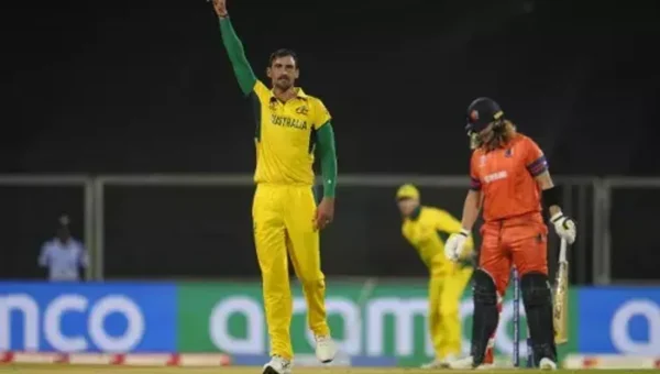 AUS vs NED: મિશેલ સ્ટાર્ક વર્લ્ડકપમાં સૌથી વધુ વિકેટ ઝડપનાર ત્રીજો બોલર બન્યો