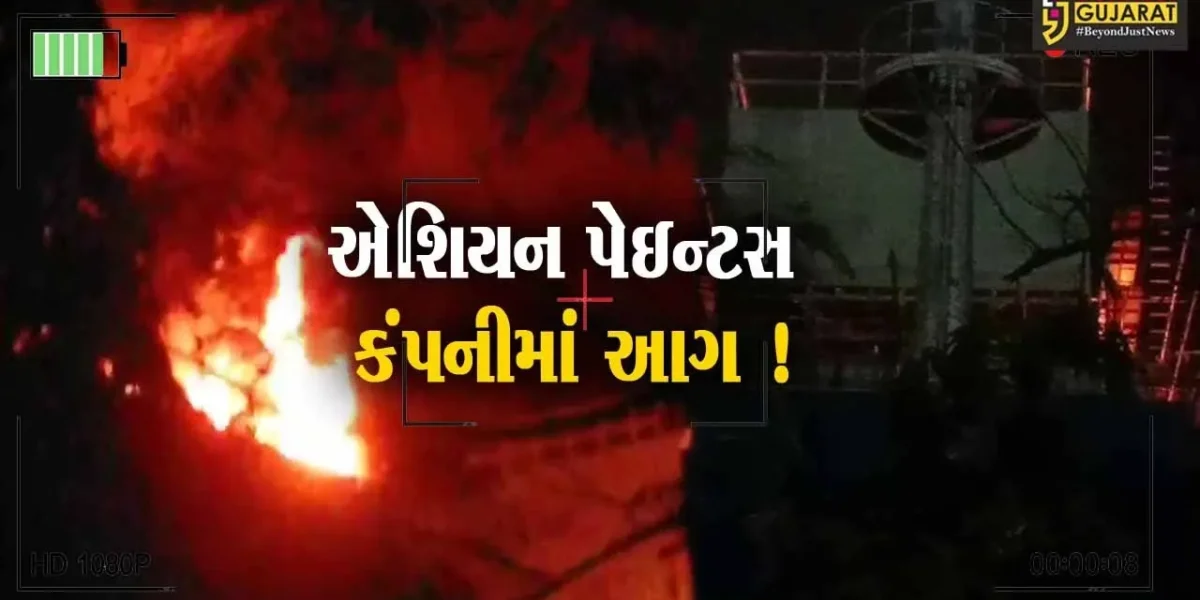 અંકલેશ્વર: એશિયન પેઇન્ટસ કંપનીના થેલીક ડિવિઝનમાં આગ,કોઈ જાનહાની નહીં
