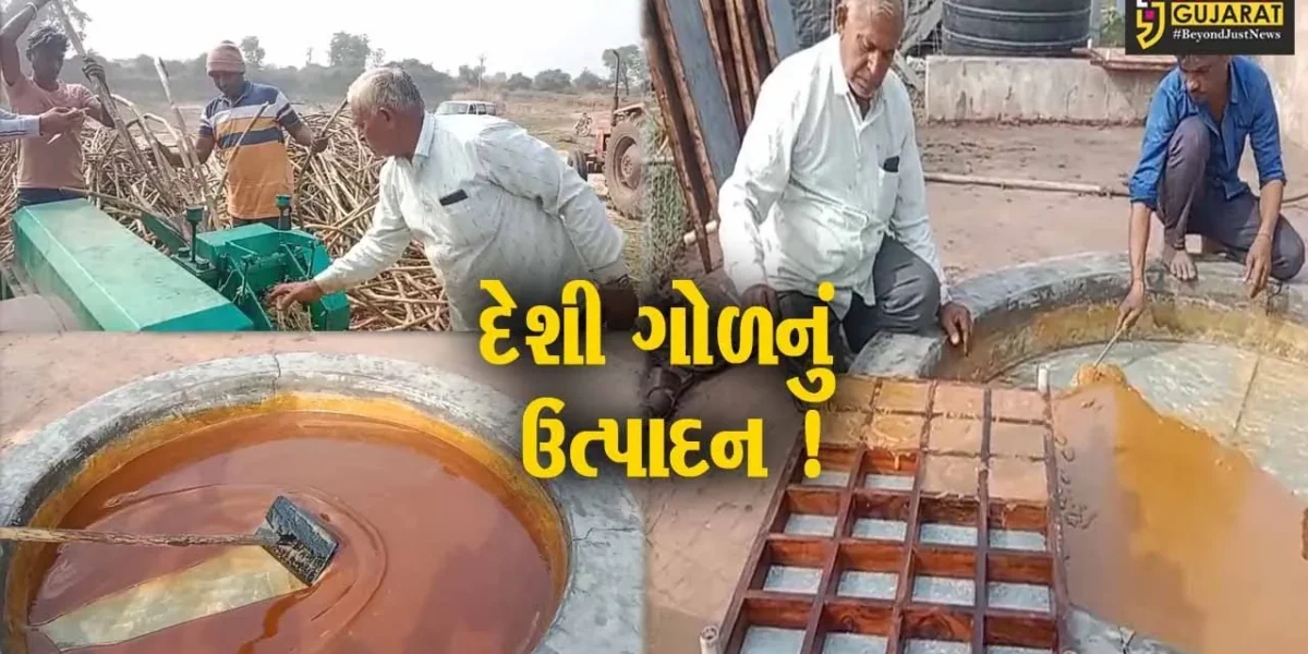 સાબરકાંઠા: હિંમતનગર તાલુકા સુરજપુરા ગામનો ખેડૂત આત્માનિર્ભર બન્યા, શેરડીમાંથી દેશી ગોળ બનાવવાનું શરૂ કર્યું