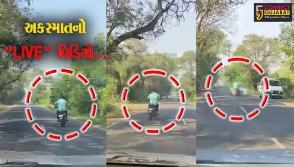 જીવ તાળવે ચોંટી જાય તેવો અકસ્માતનો “LIVE” વિડિયો, વડોદરા-ફાજલપુર નજીક બાઇક સવાર યુવક કાર સાથે ભટકાતાં મોત…