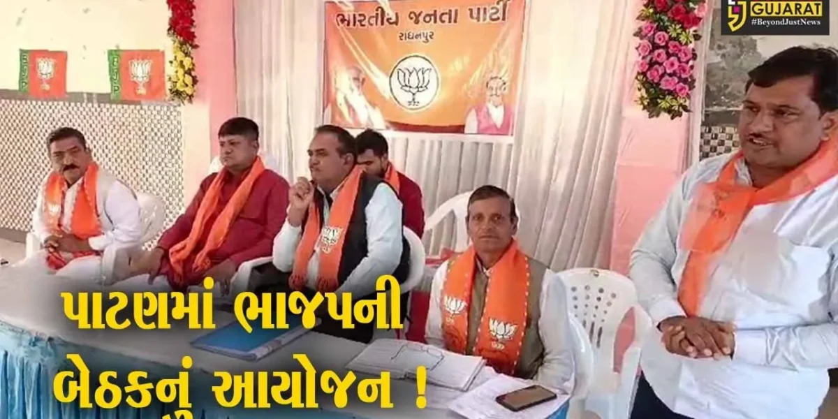 પાટણ: ભાજપની કારોબારી બેઠક યોજાય, રાધનપુર શેહર કાર્યકારી પ્રમુખ જસુભાઈ રાવલની નિમણૂક