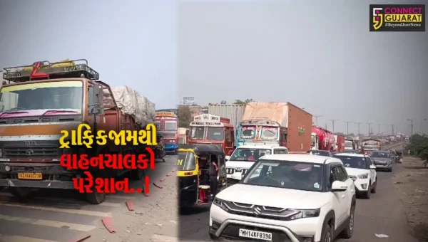 આ “ટ્રાફિકજામ”થી ક્યારે મળશે છુટકારો..! : અંકલેશ્વર નજીક નેશનલ હાઇવે પર અનેક વાહનચાલકો અટવાયા…