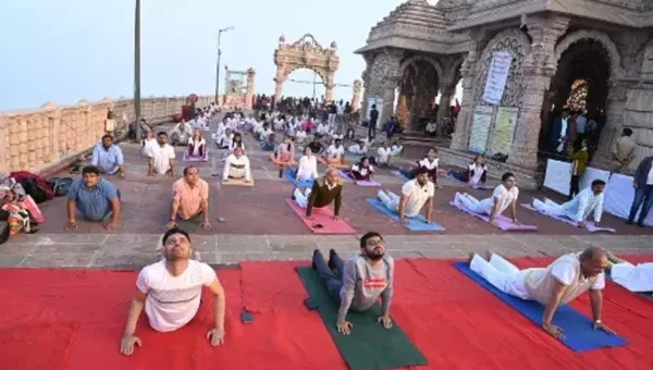 પાવાગઢ બન્યું યોગમય,આઇકોનિક સ્થળ પાવાગઢ ખાતે સૂર્ય નમસ્કાર કાર્યક્રમનું કરાયું આયોજન