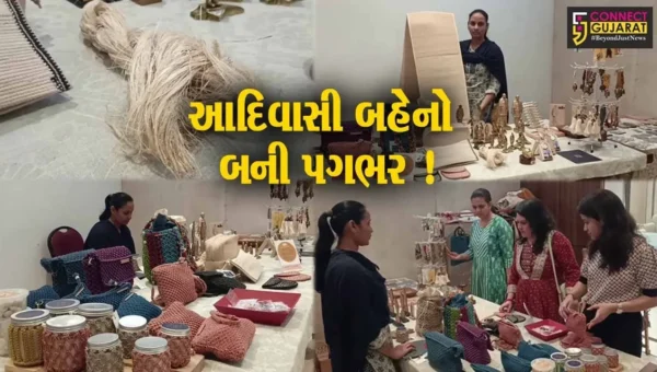 નર્મદા: આદિવાસી બહેનો બની પગભર કેળાના રેશામાંથી વિવિધ વસ્તુઓ બનાવી