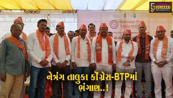 ભરૂચ : ઝઘડીયા-જેસપોરમાં MLA રિતેશ વસાવાએ કોંગ્રેસ-BTPના કાર્યકરોને ખેસ પહેરાવી ભાજપમાં આવકાર્યા