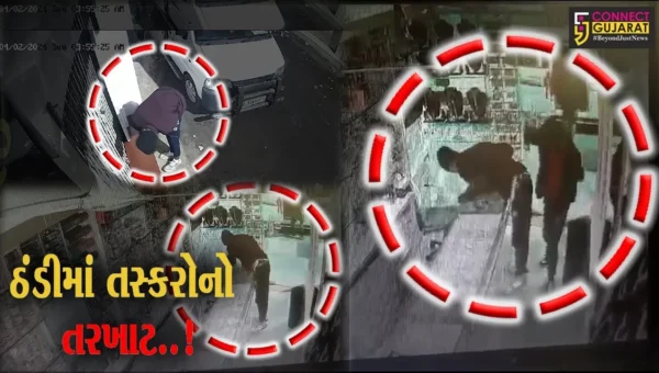 વડોદરા : માંડવી વિસ્તારમાં તસ્કરોનો તરખાટ, દુકાનમાં ચોરીની ઘટના સીસીટીવીમાં કેદ