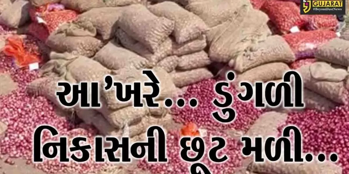 ડુંગળી પકવતા ખેડૂતો આનંદો : કેન્દ્ર સરકારે ડુંગળી નિકાસ કરવાની છૂટ આપી, ગુજરાતના ખેડૂતોમાં ખુશહાલી…