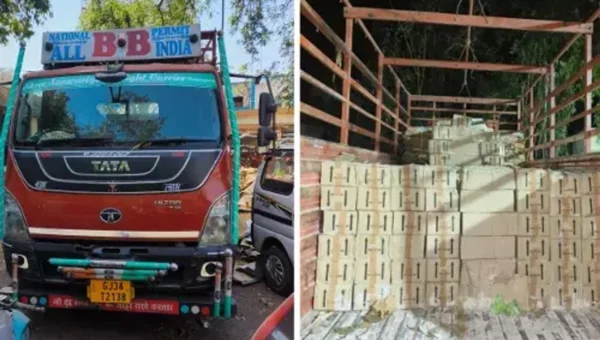 પંચમહાલ: કાલોલ પોલિસે પુઠ્ઠાની આડમાં લઇ જવાતો 27 લાખનો દારૂનો જથ્થો ઝડપી પાડ્યો
