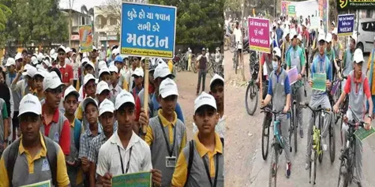 ભરૂચ: મતદાન જાગૃતિ અર્થે સાયકલ રેલીનું આયોજન,મોટી સંખ્યામાં સાયકલવીરો જોડાયા
