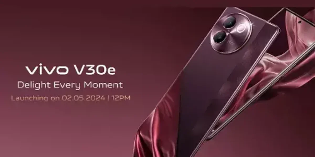 Vivo V30e 5G 2 મેના રોજ લોન્ચ થશે, પાવરફુલ ચિપસેટ 5500 mAh બેટરી સાથે ઉપલબ્ધ.