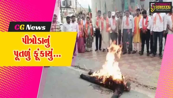 ભરૂચ : રંગભેદ પર ભારતીયો પર વિવાદાસ્પદ ટિપ્પણી કરનાર કોંગી સામ પીત્રોડાનું ભાજપે પૂતળું ફૂંક્યું