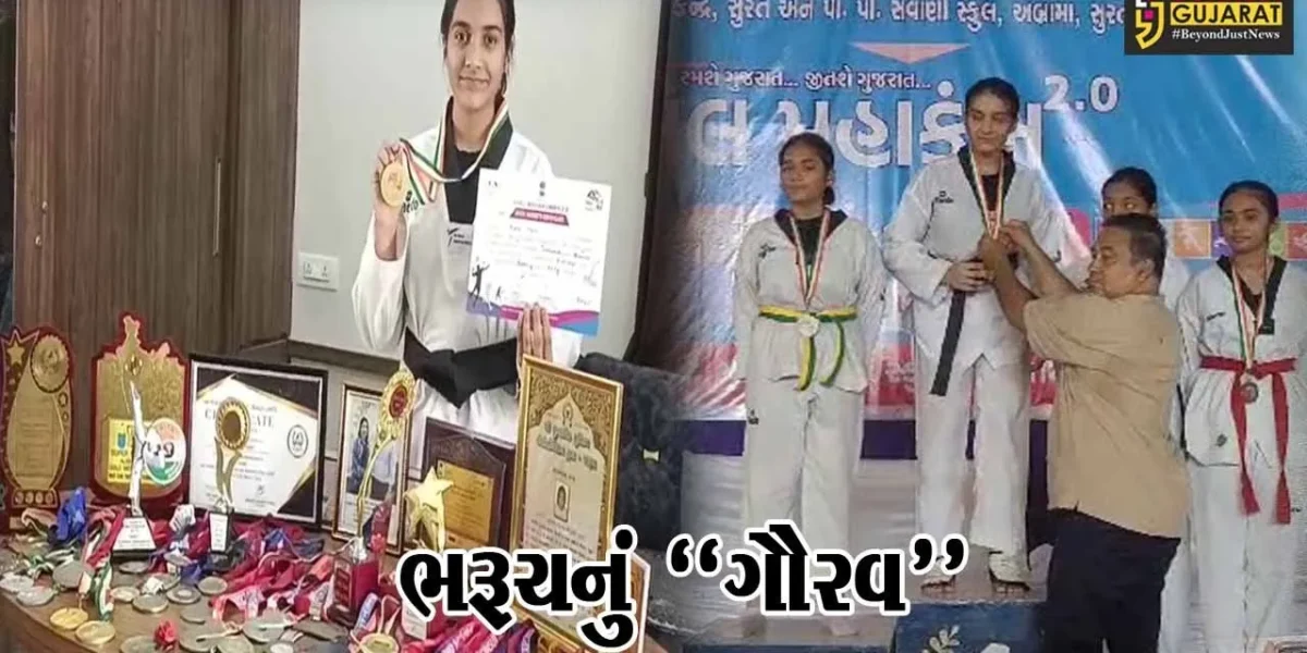 રાજ્યકક્ષાના ખેલ મહાકુંભની ટેકવેન્ડો સ્પર્ધામાં ભરૂચની અલીશા મૌલવીએ ગોલ્ડ મેડલ મેળવી પરિવારનું ગૌરવ વધાર્યું…