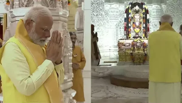 ચૂંટણીના માહોલ વચ્ચે PM મોદીએ અયોધ્યામાં રામલલ્લાના પૂજા દર્શન કરી,જીતના આશીર્વાદ મેળવ્યા