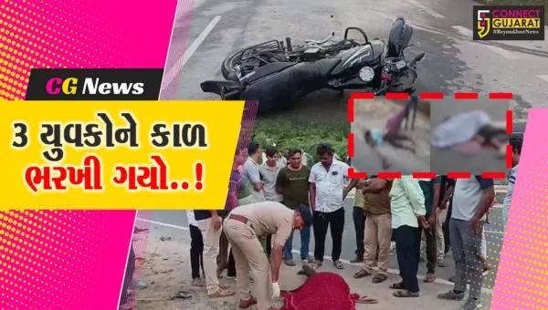 સુરેન્દ્રનગર : બાઈક અને ડમ્પર વચ્ચે ગોઝારા અકસ્માતમાં 3 યુવકોના મોત