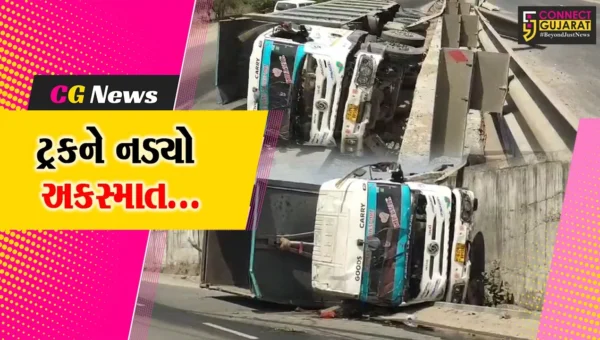 ભરૂચ : રાજપારડીની ભૂંડવા ખાડીના પુલ પરથી હાઇવા ટ્રક નીચે ખાબક્યો…