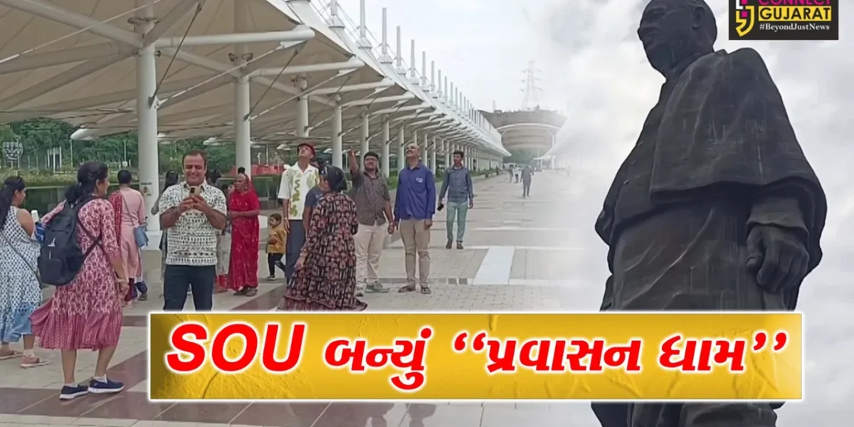 છેલ્લા એક મહિનામાં સ્ટેચ્યુ ઓફ યુનિટી ખાતે 2.50 લાખ પ્રવાસીઓ નોંધાયા