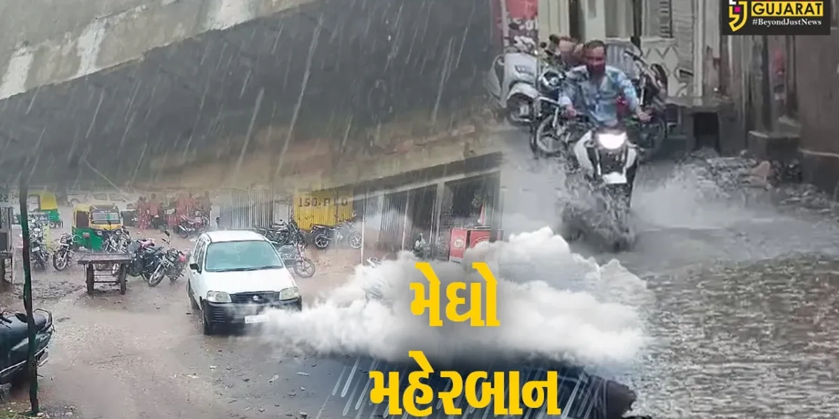 રાજ્યમાં ધીમી ધારે વરસાદની હેલી, અમદાવાદમા પવન સાથે વરસાદની આગાહી.