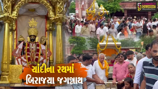 શામળાજી : ચાંદીના રથમાં નીકળી ભગવાનની સવારી, ભક્તોની ભીડ ઉમટી.