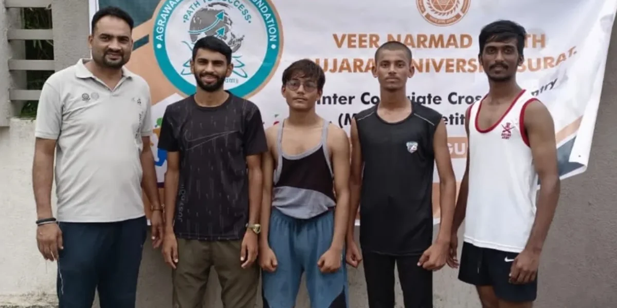 અંકલેશ્વર: નવસારી ખાતે યોજાયેલ આંતર કોલેજ ક્રોસકોન્ટ્રી સ્પર્ધામાં શ્રી ઠાકોરભાઈ પટેલ કોલેજનો વિદ્યાર્થી ઝળક્યો