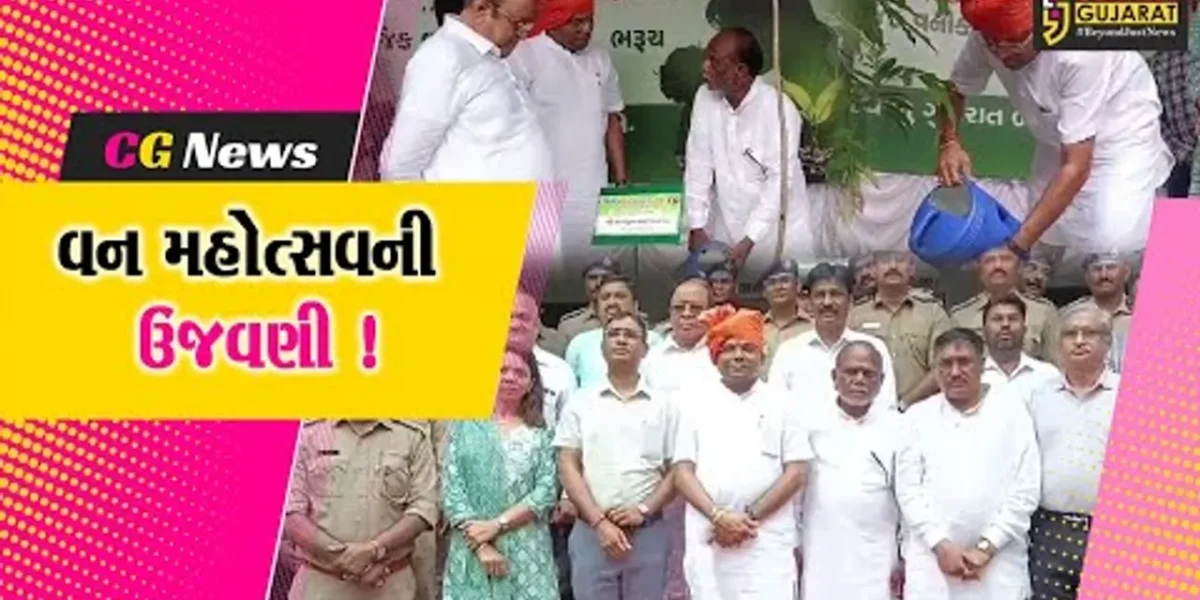 ભરૂચ: 75માં વન મહોત્સવની ઉત્સાહભેર ઉજવણી, વન પર્યાવરણ મંત્રી મુકેશ પટેલ રહ્યા ઉપસ્થિત