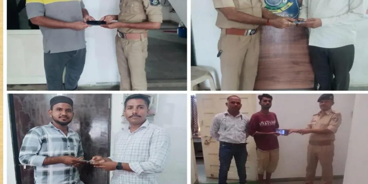 અંકલેશ્વર: તાલુકા પોલીસે ગુમ અથવા ચોરી થયેલ 4 મોબાઈલ મૂળ માલિકોને પરત કર્યા