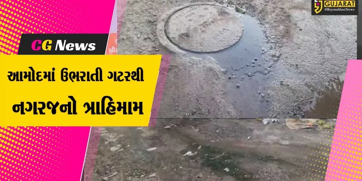 ભરૂચ : આમોદમાં ઉભરાતી ગટરથી નગરજનો ત્રાહિમામ, રજૂઆતો સામે પાલિકા તંત્રના ઠાલા વચનો..!