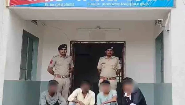 ભરૂચ: આમોદ પોલીસ સ્ટેશન નજીક જાહેરમાં મારામારી કરી આતંક મચાવનાર 4 આરોપીની ધરપકડ