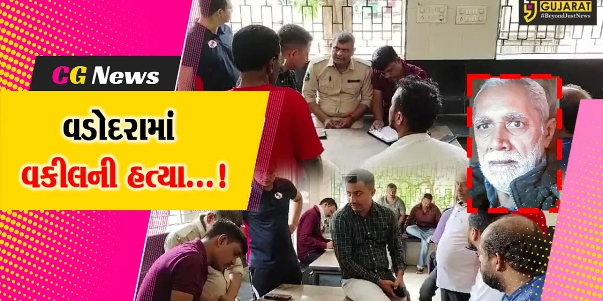 વડોદરા:વરિષ્ઠ વકીલ પર લાકડીથી હુમલો કરી મોતને ઘાટ ઉતારતા અજાણ્યા શખ્સો