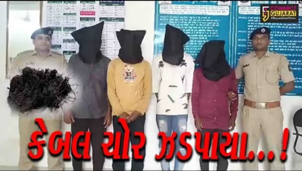 વાલિયા પોલીસે કેબલ ચોરીનો ભેદ ઉકેલ્યો,ચાર વાયર ચોરની ધરપકડ