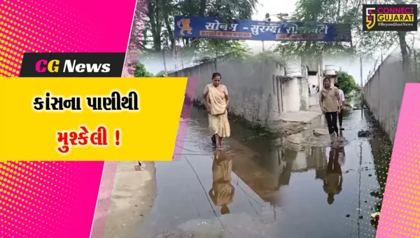 અંકલેશ્વર: રાજપીપળા ચોકડી નજીકની સોસા.માં વરસાદી કાંસનું પાણી ફરી વળ્યું, સ્થાનિકોને મુશ્કેલી