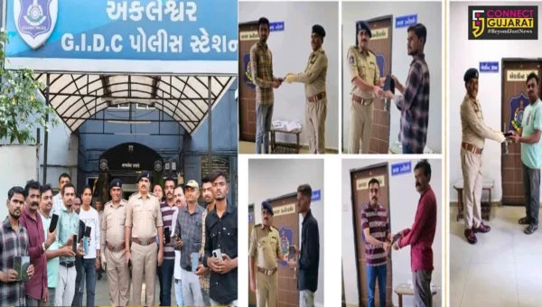 “તેરા તુજકો અર્પણ” : ગુમ થયેલા 20 મોબાઇલ શોધી કાઢી મૂળ માલીકને પરત કરતી અંક્લેશ્વર GIDC પોલીસ…