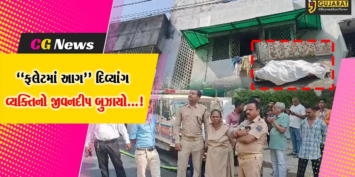 વડોદરા: ઈલોરા પાર્કના સરકારી આવાસના એક ફ્લેટમાં આગ લાગતા દિવ્યાંગ વ્યક્તિએ જીવ ગુમાવ્યો