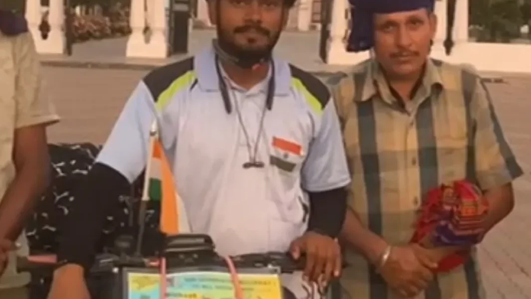 ભરૂચ: સ્વરછ ભારતના સંદેશ સાથે સાયકલ પર દેશના પરિભ્રમણ પર નિકળેલ યુવાનનું કરાયુ સ્વાગત