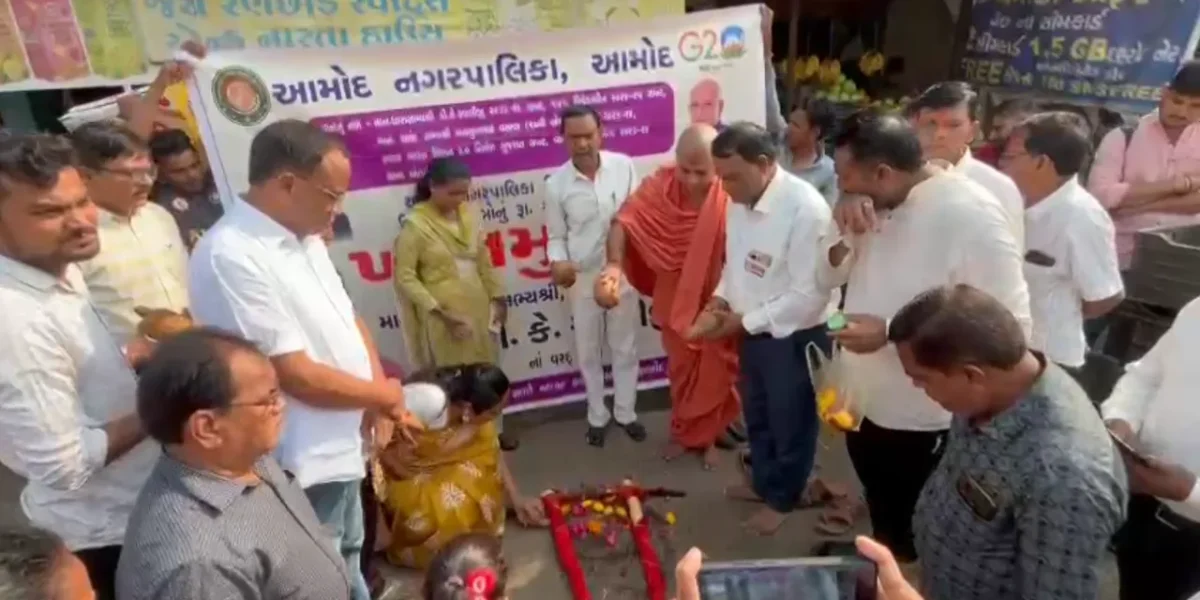ભરૂચ: આમોદમાં વિકાસલક્ષી કાર્યોનું ધારાસભ્યં હસ્તે કરાયું ખાતમુહૂર્ત