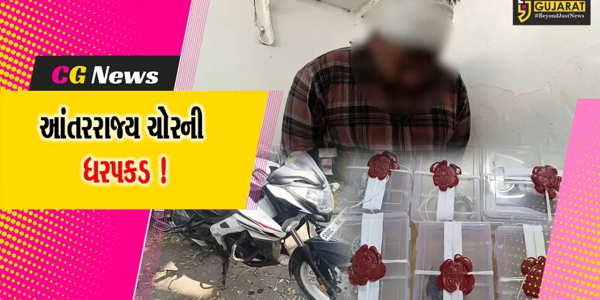 અંકલેશ્વર: ચોરીના ગુનામાં સંડોવાયેલ રીઢા ગુનેગારની ધરપકડ, 58 ગુનામાં સંડોવણી હોવાનું બહાર આવ્યું