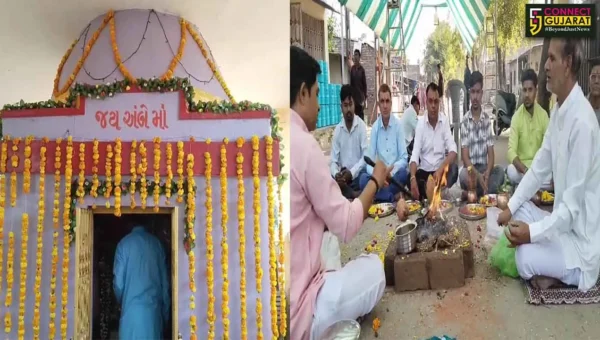 અંકલેશ્વર: નવી દિવી ગામમાં આવેલ અંબાજી મંદિરના 5માં પાટોત્સવની ઉજવણી કરવામાં આવી