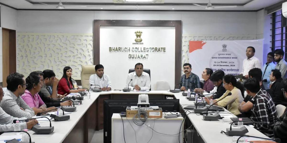 ભરૂચ: કલેક્ટર ગૌરાંગ મકવાણાના અધ્યક્ષસ્થાને સુશાસન સપ્તાહ નિમિત્તે વર્કશોપ યોજાયો