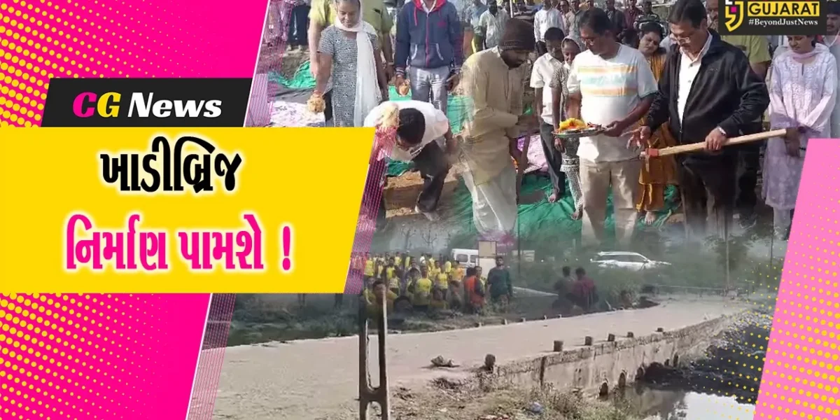 અંકલેશ્વર: કાપોદ્રા ગામે રૂ.1.40 કરોડના ખર્ચે નિર્માણ પામનાર ખાડીબ્રિજના કાર્યનું કરાયુ ખાતર્મુહુત