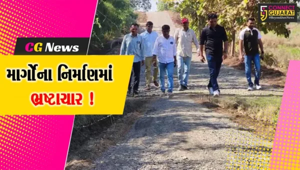 ભરૂચ: ટ્રાયબલ બેલ્ટ પર નિર્માણ પામી રહેલ માર્ગના કામમાં ભ્રષ્ટાચારના કોંગ્રેસના આક્ષેપ