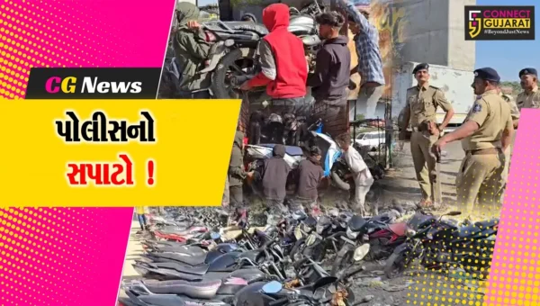 ભરૂચ: મઢુલી સર્કલ નજીક ટ્રાફિકને અડચણરૂપ પાર્ક કરેલ 300થી વધુ બાઈક પોલીસે કરી ડિટેઇન