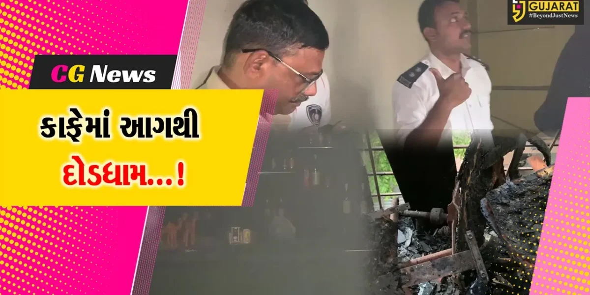 વડોદરા: પંચમુખી હનુમાન પાસે બીજા માળે આવેલા કાફેમાં આગ લાગતા નાસભાગ મચી