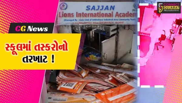 અંકલેશ્વર: GIDCની લાયન્સ ઈન્ટરનેશનલ સ્કૂલમાં રૂ.80 હજારની ચોરી, ચોરીની ઘટના CCTVમાં કેદ