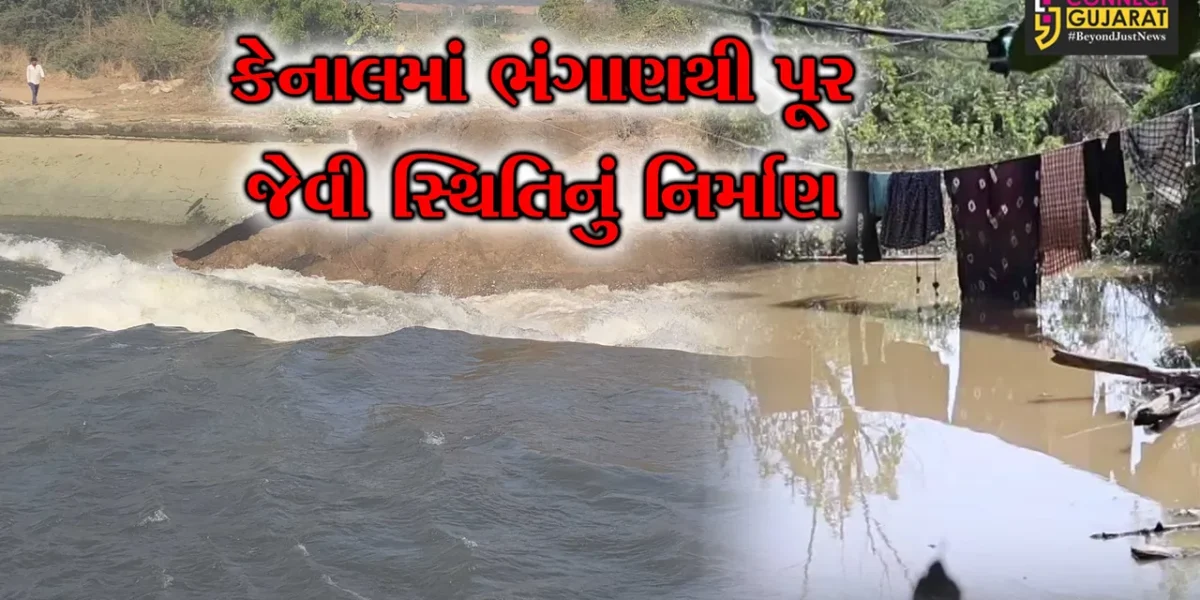 સુરત : કેનાલમાં ભંગાણ થતા ખેતરોમાં પાણી ફરી વળ્યાં, પૂર જેવી સ્થિતિ સર્જાતા ખેડૂતોને થયું નુકસાન