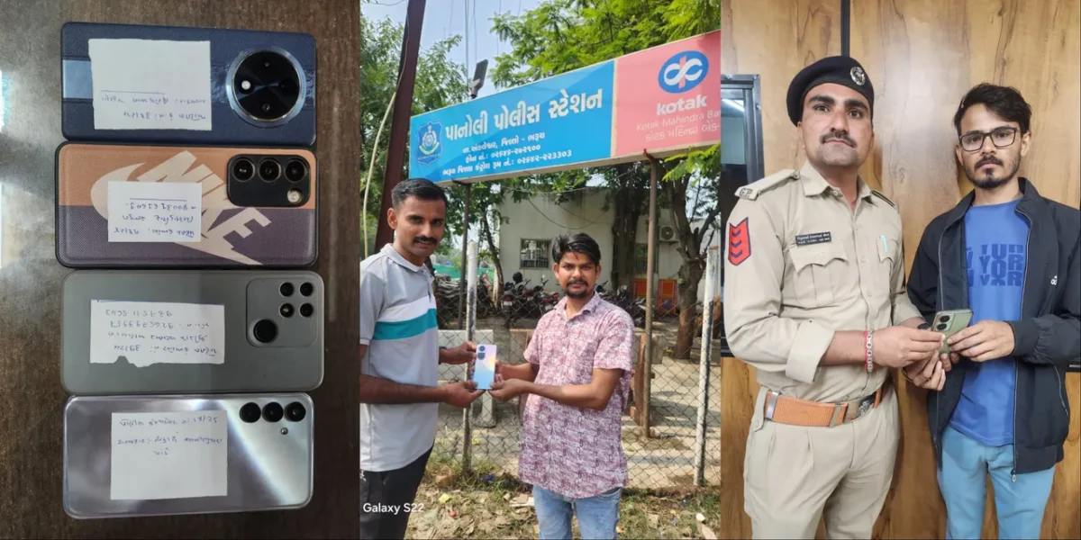 અંકલેશ્વર: પાનોલી પોલીસે ગુમ અથવા ચોરી થયેલ રૂ.1.33 લાખની કિંમતના 10 મોબાઈલ ફોન મૂળ માલિકોને પરત કર્યા