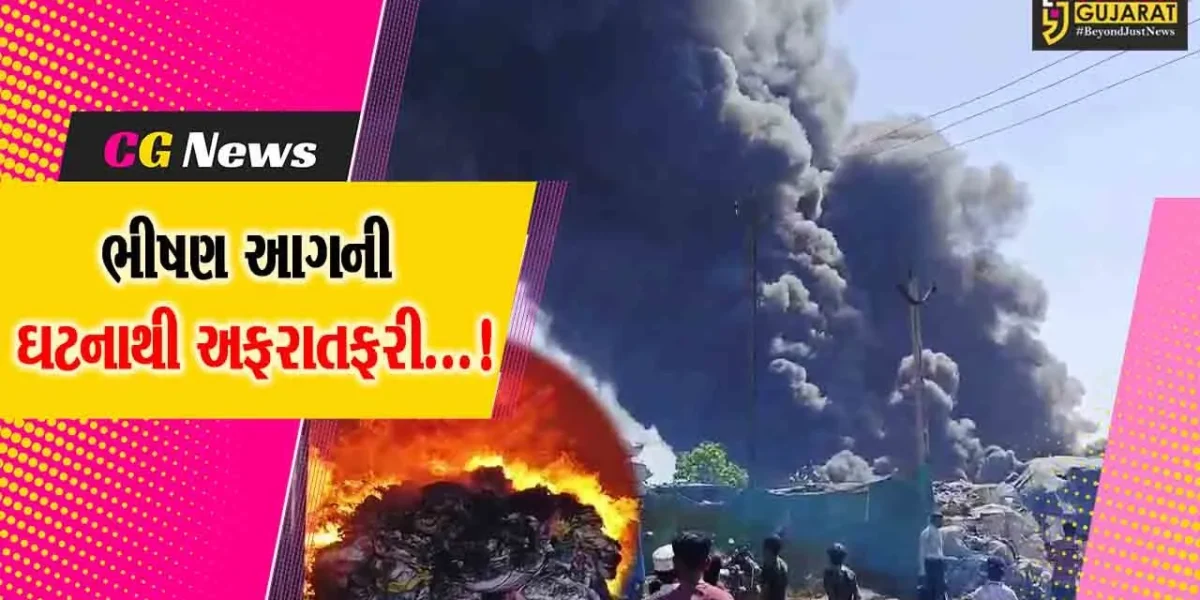 સુરત : સચિન હોજીવાલા અને ગંભેણીમાં ભીષણ આગની ઘટનામાં પ્લાસ્ટિક તેમજ કાપડનો જથ્થો બળીને ખાખ