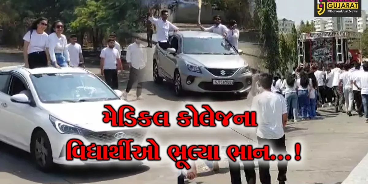 વલસાડ : મેડિકલ કોલેજના એન્યુઅલ ડેમાં સર્જાયો વિવાદ, વિદ્યાર્થીઓએ શાંત ઝોનમાં ડીજેના તાલે ઝૂમી કાર પર કર્યા જોખમી સ્ટંટ