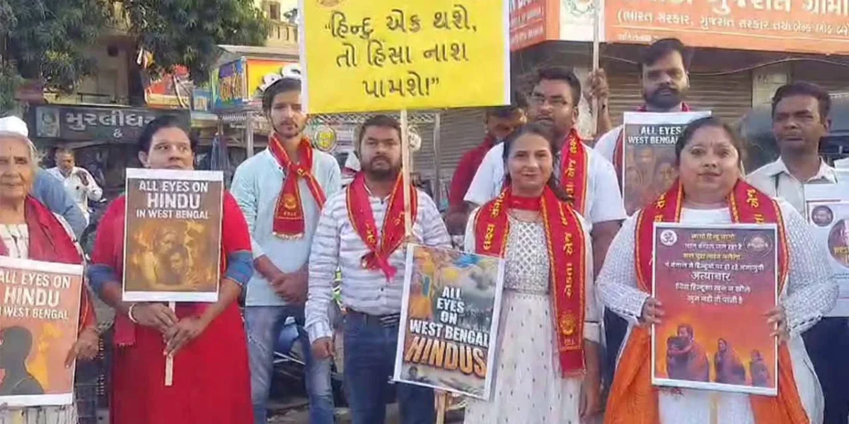 ભરૂચ : પશ્ચિમ બંગાળમાં હિન્દુઓ પર ચાલી રહેલી હિંસાનો વિરોધ, “એકતા એક લક્ષ્ય સંગઠન” દ્વારા વિરોધ પ્રદર્શન યોજાયું…